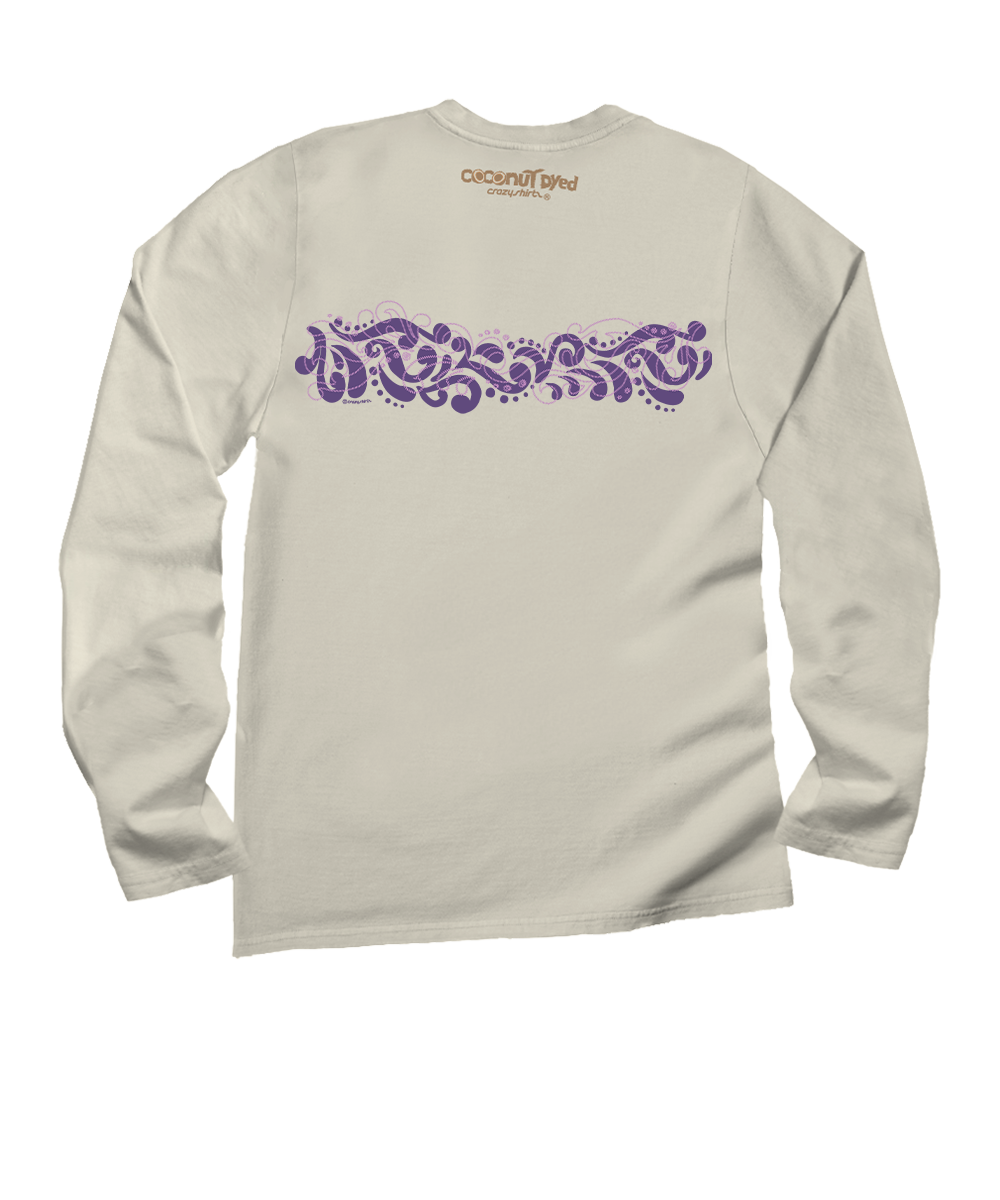 Twirling Band Swirls - Coconut Dyed Long Sleeve Crewneck T-Shirt 4 Twirling Band Swirls - Coconut Dyed Long Sleeve Crewneck T-Shirt