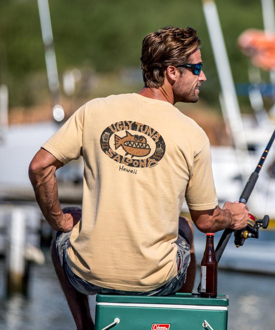 Ugly Tuna Saloona - Beer Dyed Short Sleeve Crewneck T-Shirt 2 Ugly Tuna Saloona - Beer Dyed Short Sleeve Crewneck T-Shirt