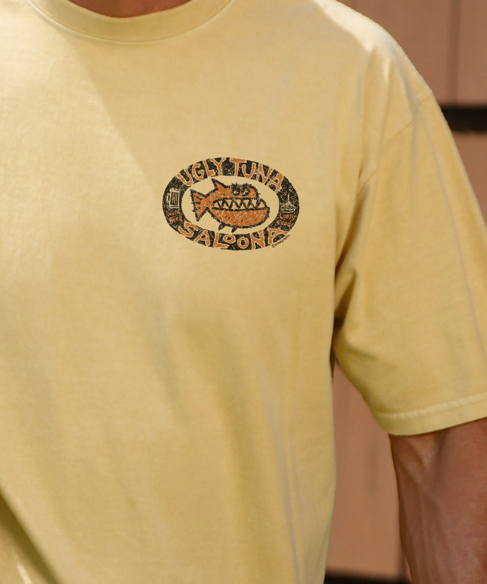 Ugly Tuna Saloona - Beer Dyed Short Sleeve Crewneck T-Shirt 3 Ugly Tuna Saloona - Beer Dyed Short Sleeve Crewneck T-Shirt
