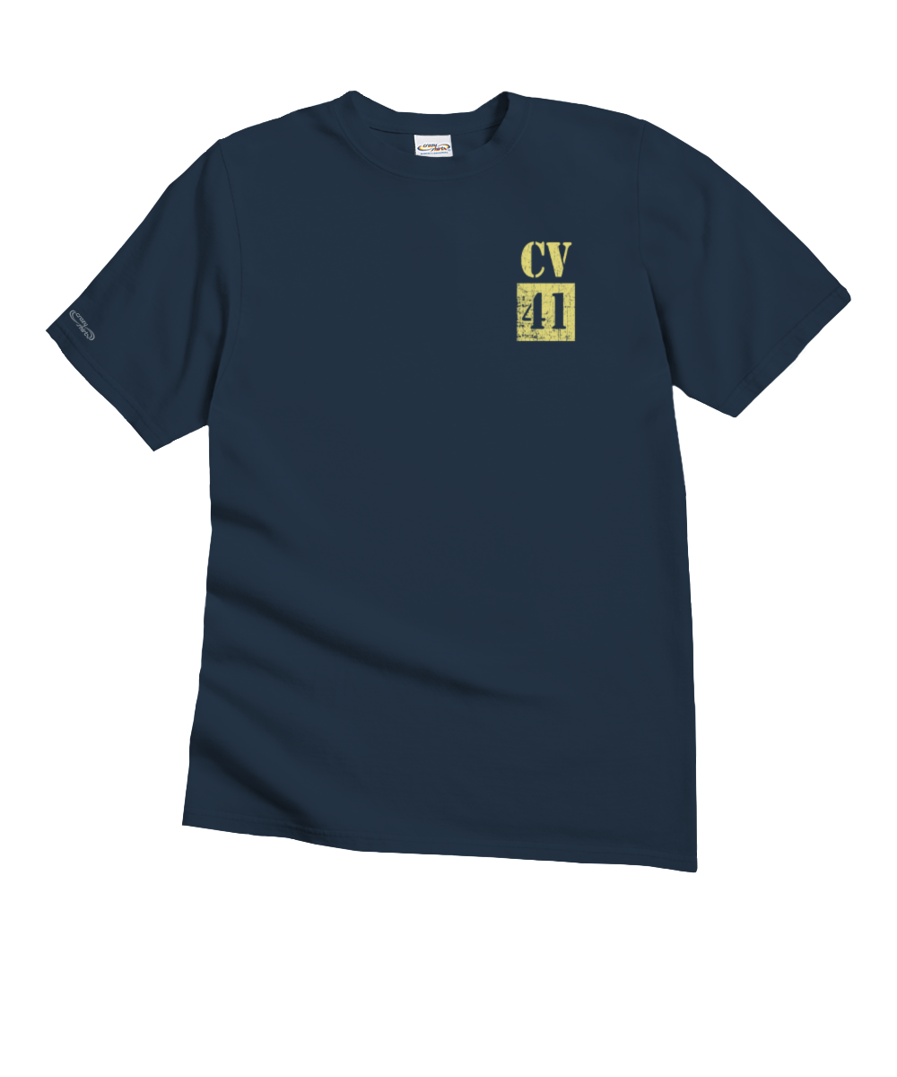 USS Midway - Navy Short Sleeve Crewneck T-Shirt 4 USS Midway - Navy Short Sleeve Crewneck T-Shirt