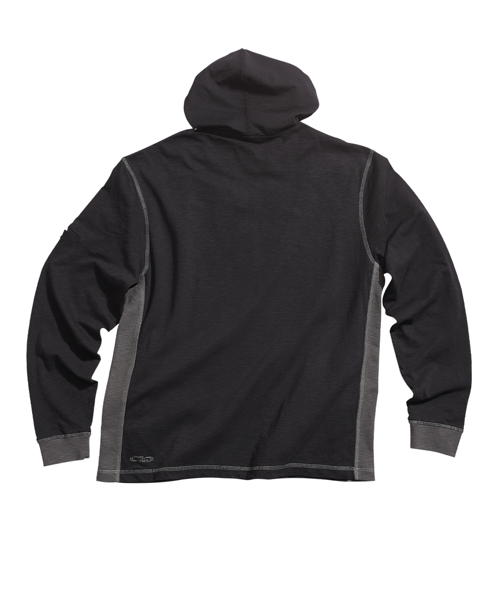 Vail Resort Ski Trail Blaze - Black/Charcoal Long Sleeve Longboard Hooded Tee 2 Vail Resort Ski Trail Blaze - Black/Charcoal Long Sleeve Longboard Hooded Tee