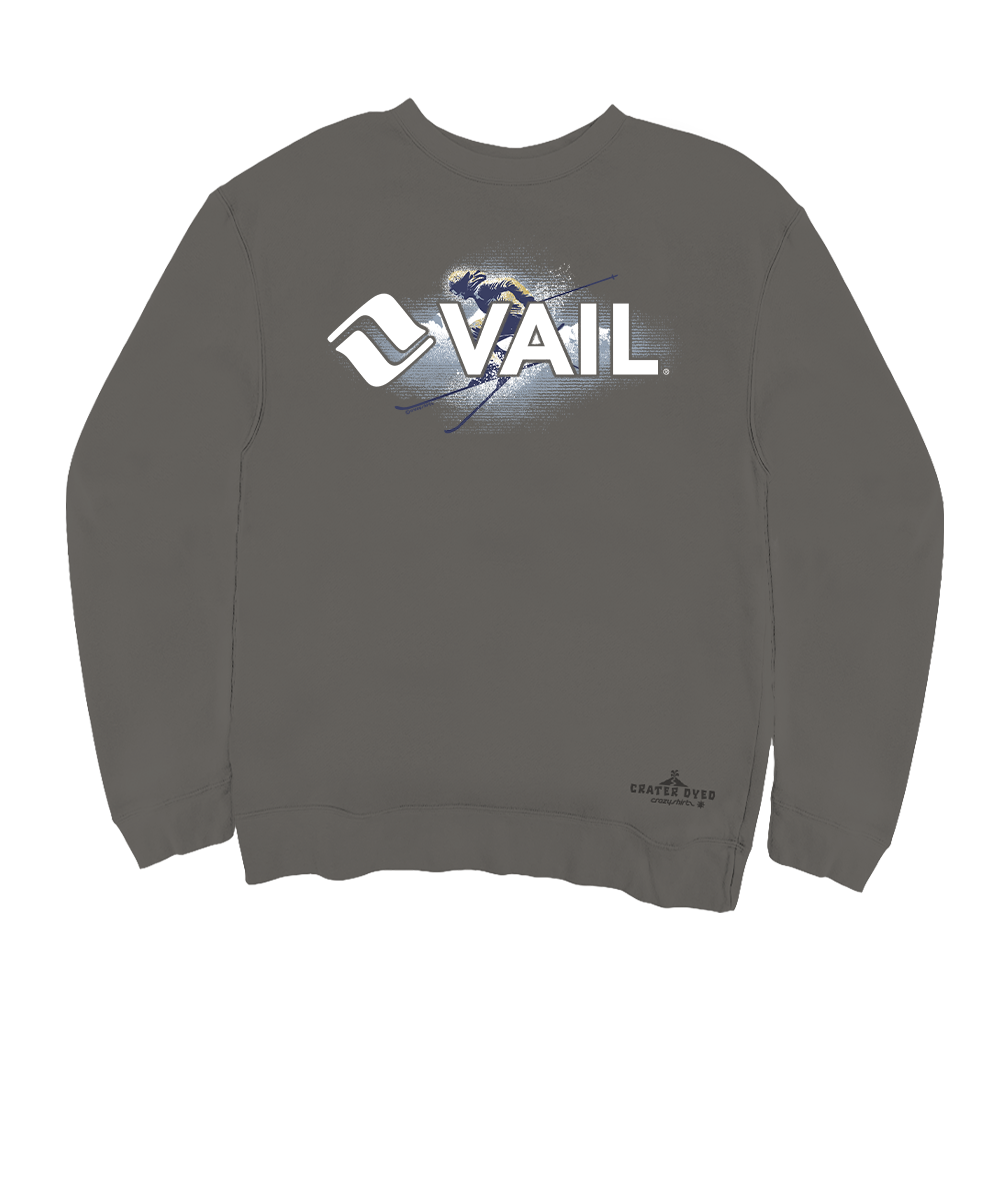 Vail Resort Skier - Crater Dyed® Long Sleeve Sweatshirt 1 Vail Resort Skier - Crater Dyed® Long Sleeve Sweatshirt