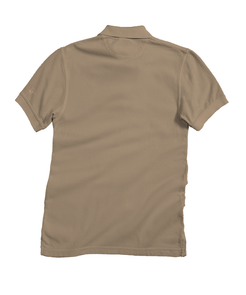 Vertical Tribal Shark - Kona Coffee Dyed Short Sleeve Oceanfront Polo Shirt 4 Vertical Tribal Shark - Kona Coffee Dyed Short Sleeve Oceanfront Polo Shirt
