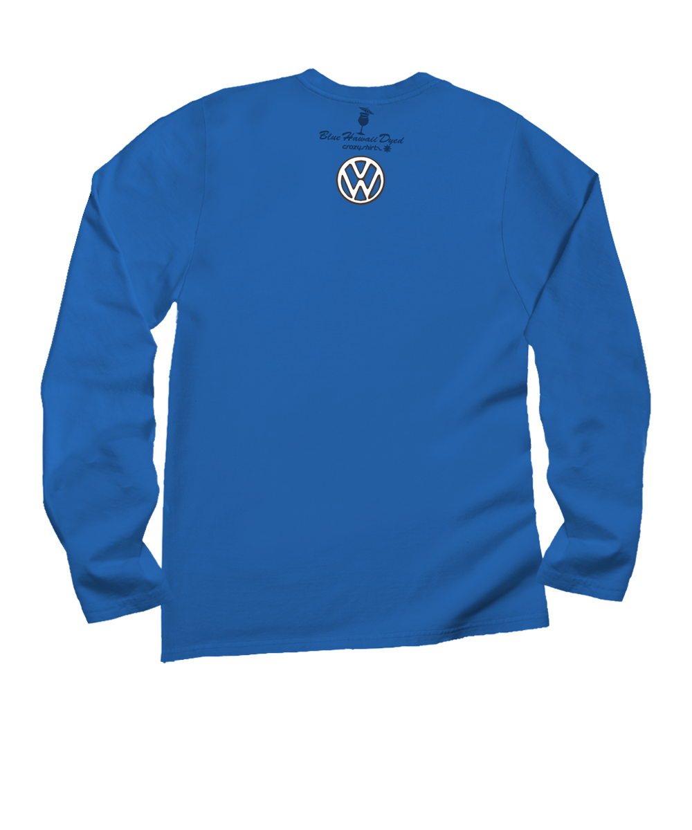 Volkswagen Be Happy - Blue Hawaii Dyed Long Sleeve Crewneck T-Shirt 4 Volkswagen Be Happy - Blue Hawaii Dyed Long Sleeve Crewneck T-Shirt