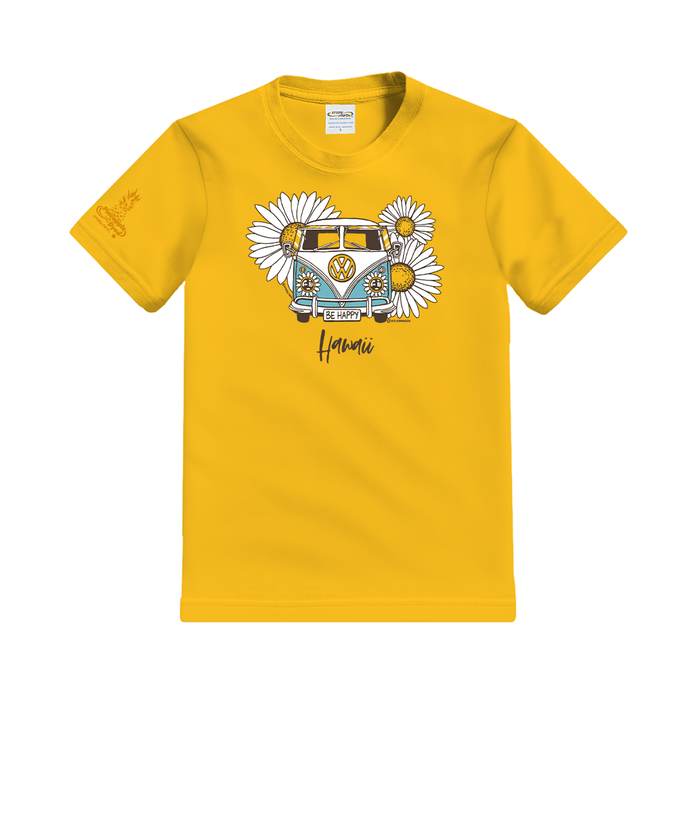 Volkswagen Be Happy - Pineapple Dyed Short Sleeve Crewneck T-Shirt