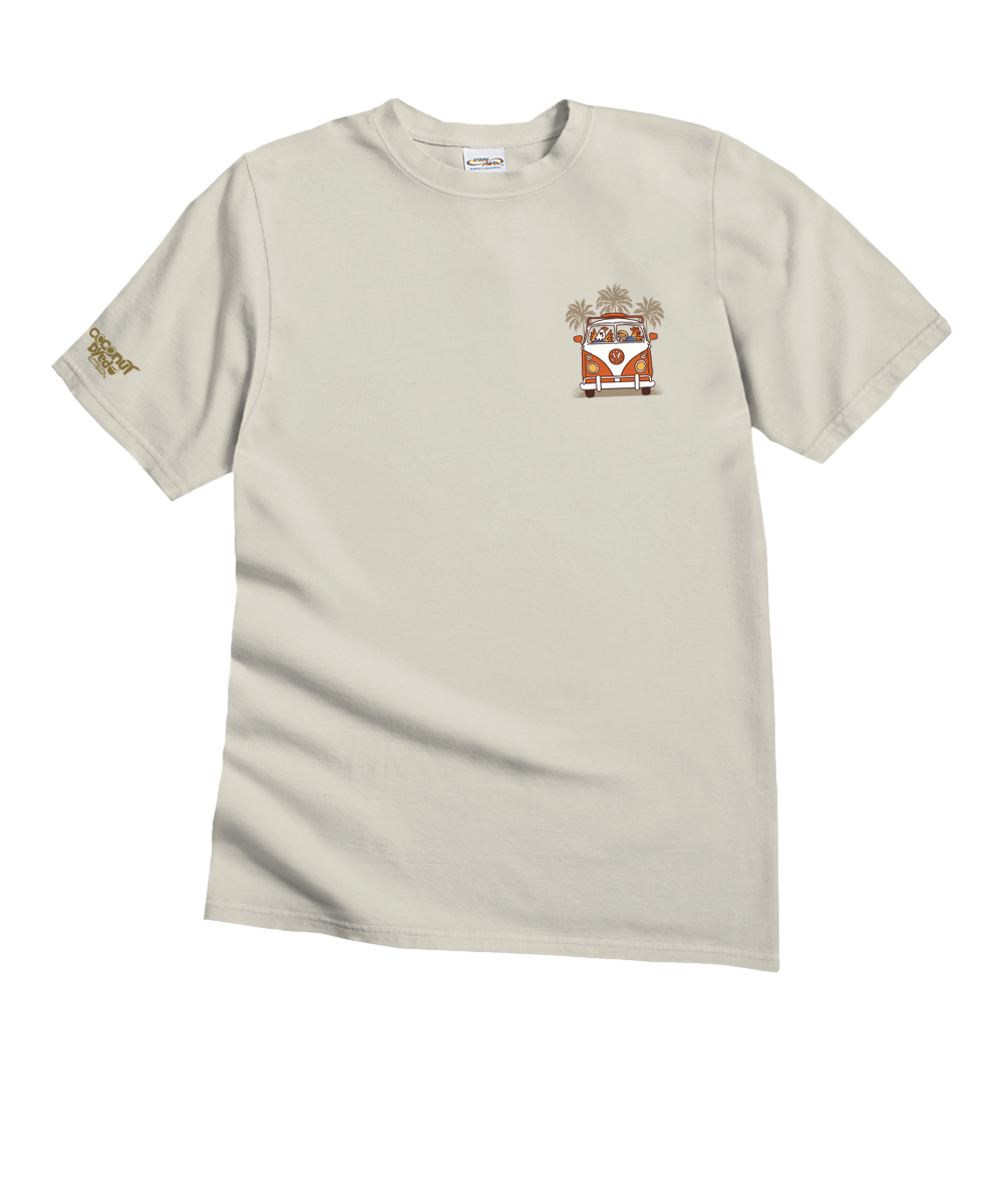 Volkswagen Chicken Van - Coconut Dyed Short Sleeve Crewneck T-Shirt 4 Volkswagen Chicken Van - Coconut Dyed Short Sleeve Crewneck T-Shirt