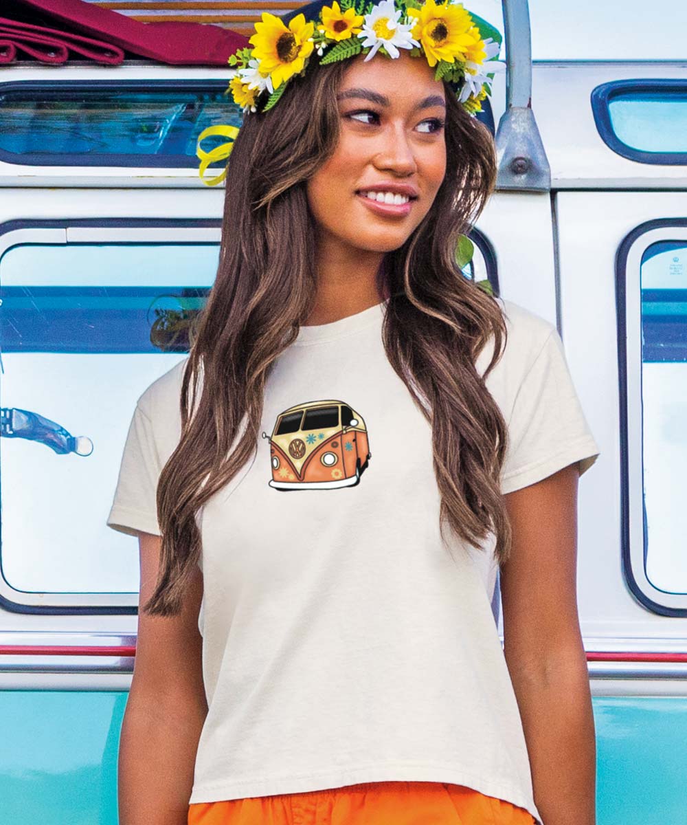 Volkswagen Summer Of Love Scenic - Coconut Dyed Short Sleeve Crewneck T-Shirt 3 Volkswagen Summer Of Love Scenic - Coconut Dyed Short Sleeve Crewneck T-Shirt