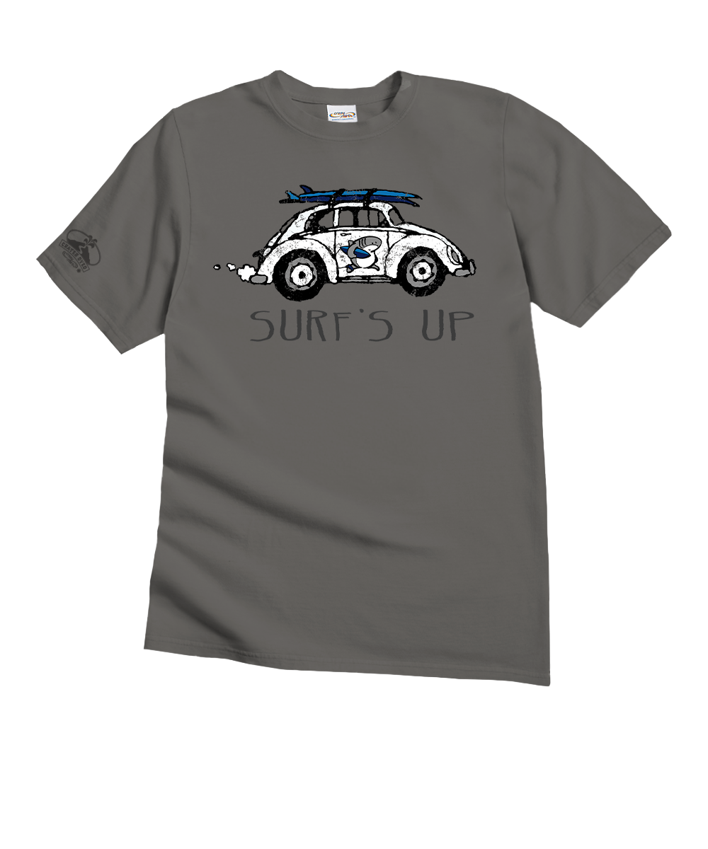 Volkswagen Surfs Up Sharka™ - Crater Dyed® Short Sleeve Crewneck T-Shirt 1 Volkswagen Surfs Up Sharka™ - Crater Dyed® Short Sleeve Crewneck T-Shirt