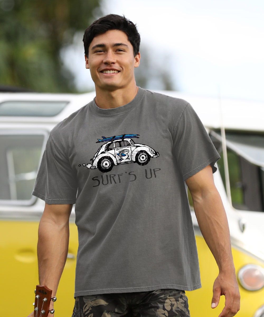 Volkswagen Surfs Up Sharka™ - Crater Dyed® Short Sleeve Crewneck T-Shirt 2 Volkswagen Surfs Up Sharka™ - Crater Dyed® Short Sleeve Crewneck T-Shirt