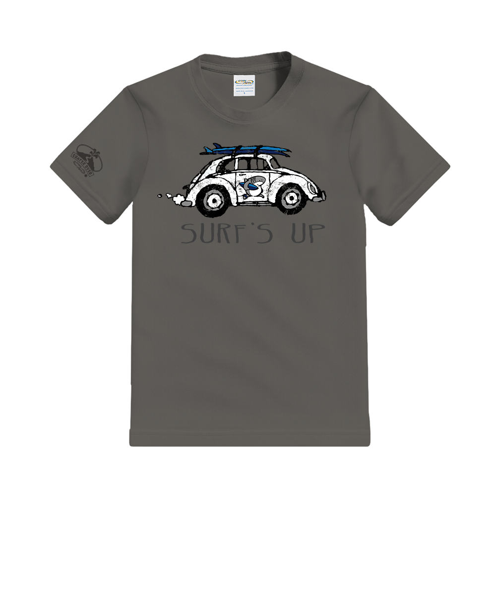 Volkswagen Surfs Up Sharka™ - Crater Dyed® Short Sleeve Crewneck T-Shirt 1 Volkswagen Surfs Up Sharka™ - Crater Dyed® Short Sleeve Crewneck T-Shirt