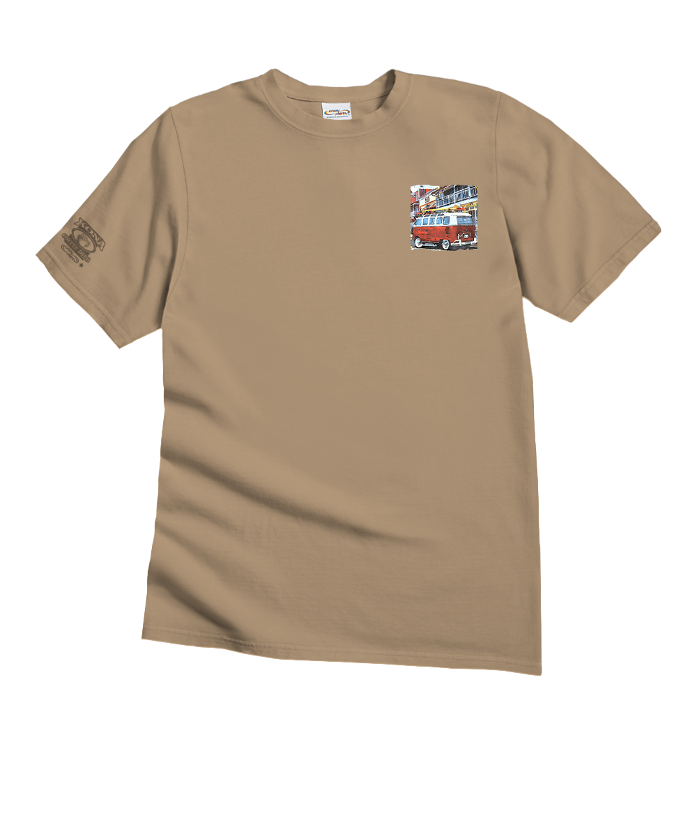 Volkswagen Van Lahaina - Kona Coffee Dyed Short Sleeve Crewneck T-Shirt 4 Volkswagen Van Lahaina - Kona Coffee Dyed Short Sleeve Crewneck T-Shirt