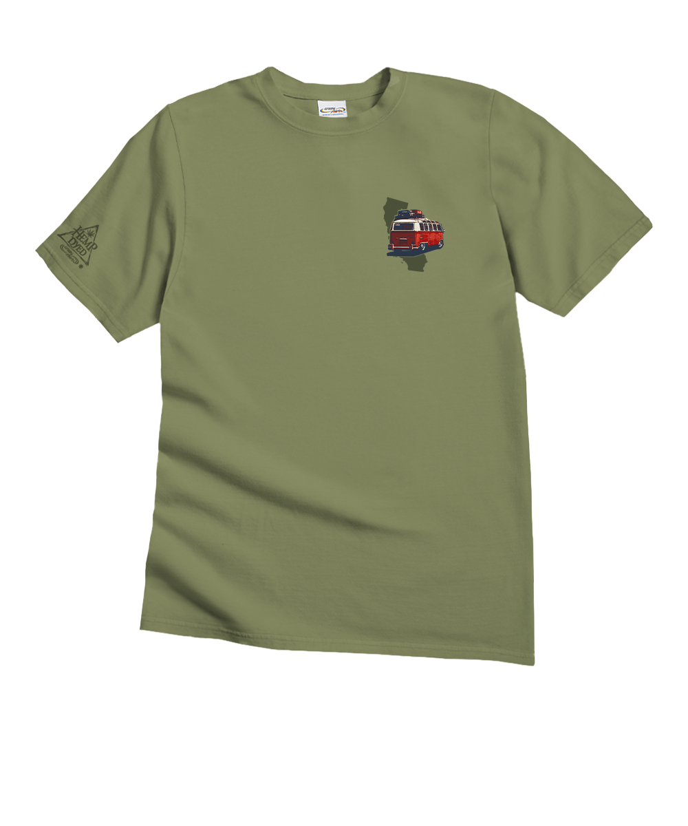 Volkswagen Van San Francisco - Hemp Dyed Short Sleeve Crewneck T-Shirt 4 Volkswagen Van San Francisco - Hemp Dyed Short Sleeve Crewneck T-Shirt