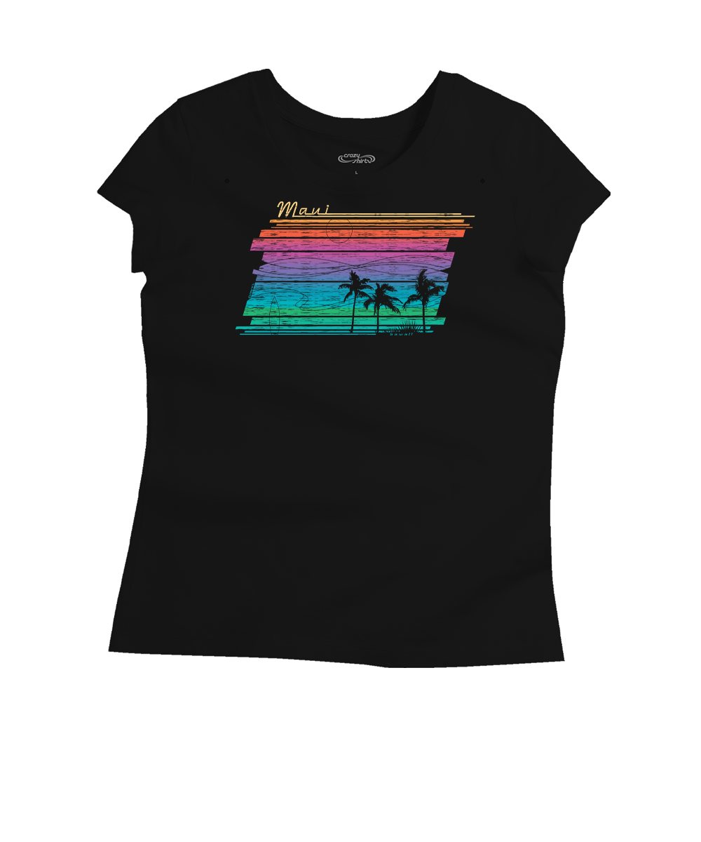 Abstract Beach - Jet Black Short Sleeve Pima T-Shirt