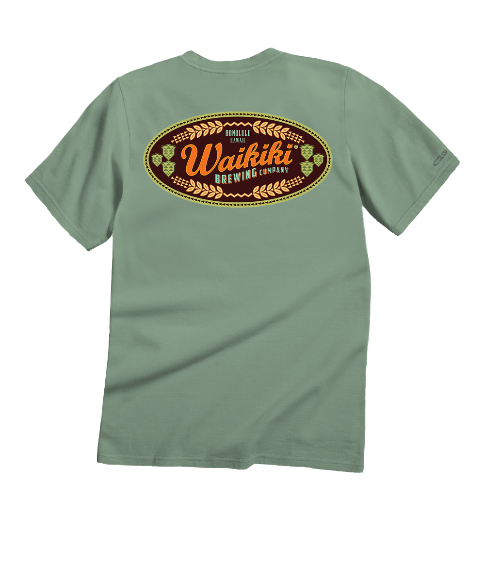 Waikiki Brewing Co - Seaglass Short Sleeve Crewneck T-Shirt 1 Waikiki Brewing Co - Seaglass Short Sleeve Crewneck T-Shirt