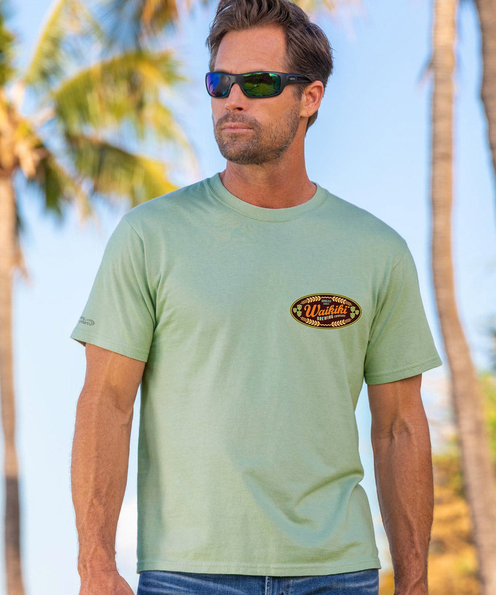 Waikiki Brewing Co - Seaglass Short Sleeve Crewneck T-Shirt 3 Waikiki Brewing Co - Seaglass Short Sleeve Crewneck T-Shirt
