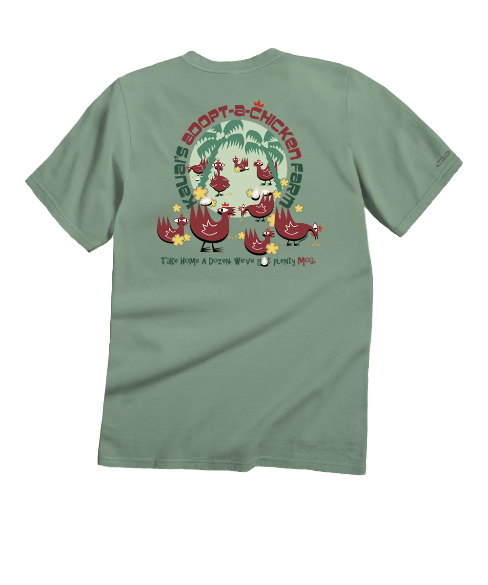 Adopt A Chicken - Seaglass Short Sleeve Crewneck T-Shirt
