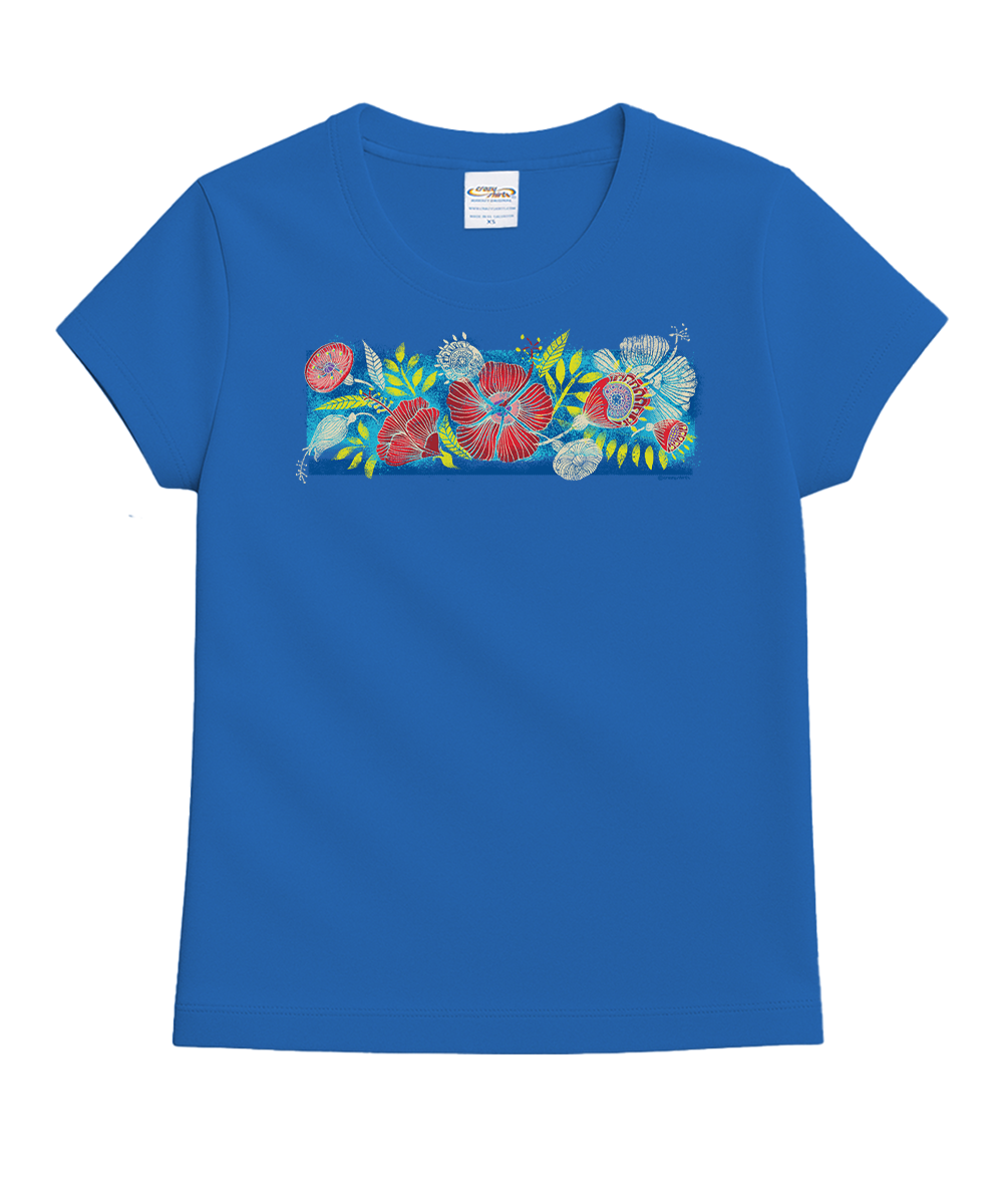 Wallflower - Blue Hawaii Dyed Short Sleeve Crewneck T-Shirt 1 Wallflower - Blue Hawaii Dyed Short Sleeve Crewneck T-Shirt