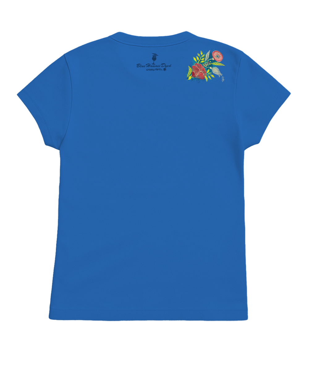 Wallflower - Blue Hawaii Dyed Short Sleeve Crewneck T-Shirt 4 Wallflower - Blue Hawaii Dyed Short Sleeve Crewneck T-Shirt