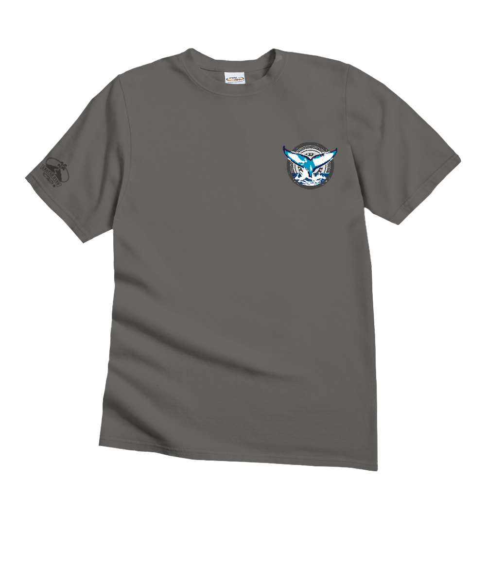 Whale Tail Circle - Crater Dyed® Short Sleeve Crewneck T-Shirt 4 Whale Tail Circle - Crater Dyed® Short Sleeve Crewneck T-Shirt