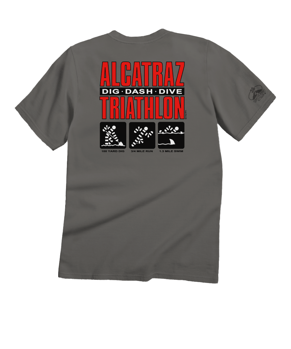 Alcatraz Triathlon - Crater Dyed® Short Sleeve Crewneck T-Shirt 1 Alcatraz Triathlon - Crater Dyed® Short Sleeve Crewneck T-Shirt