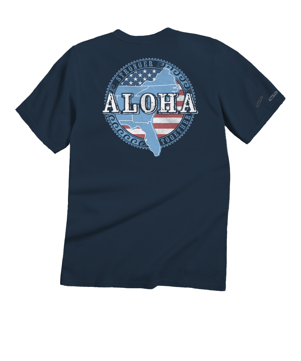 Aloha Stronger Together - Navy Short Sleeve Crewneck T-Shirt