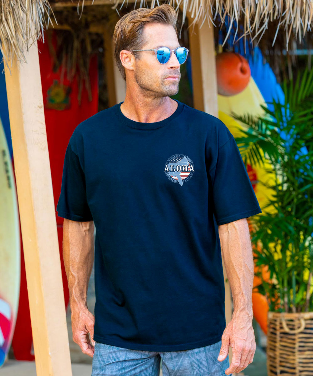 Aloha Stronger Together - Navy Short Sleeve Crewneck T-Shirt 3 Aloha Stronger Together - Navy Short Sleeve Crewneck T-Shirt