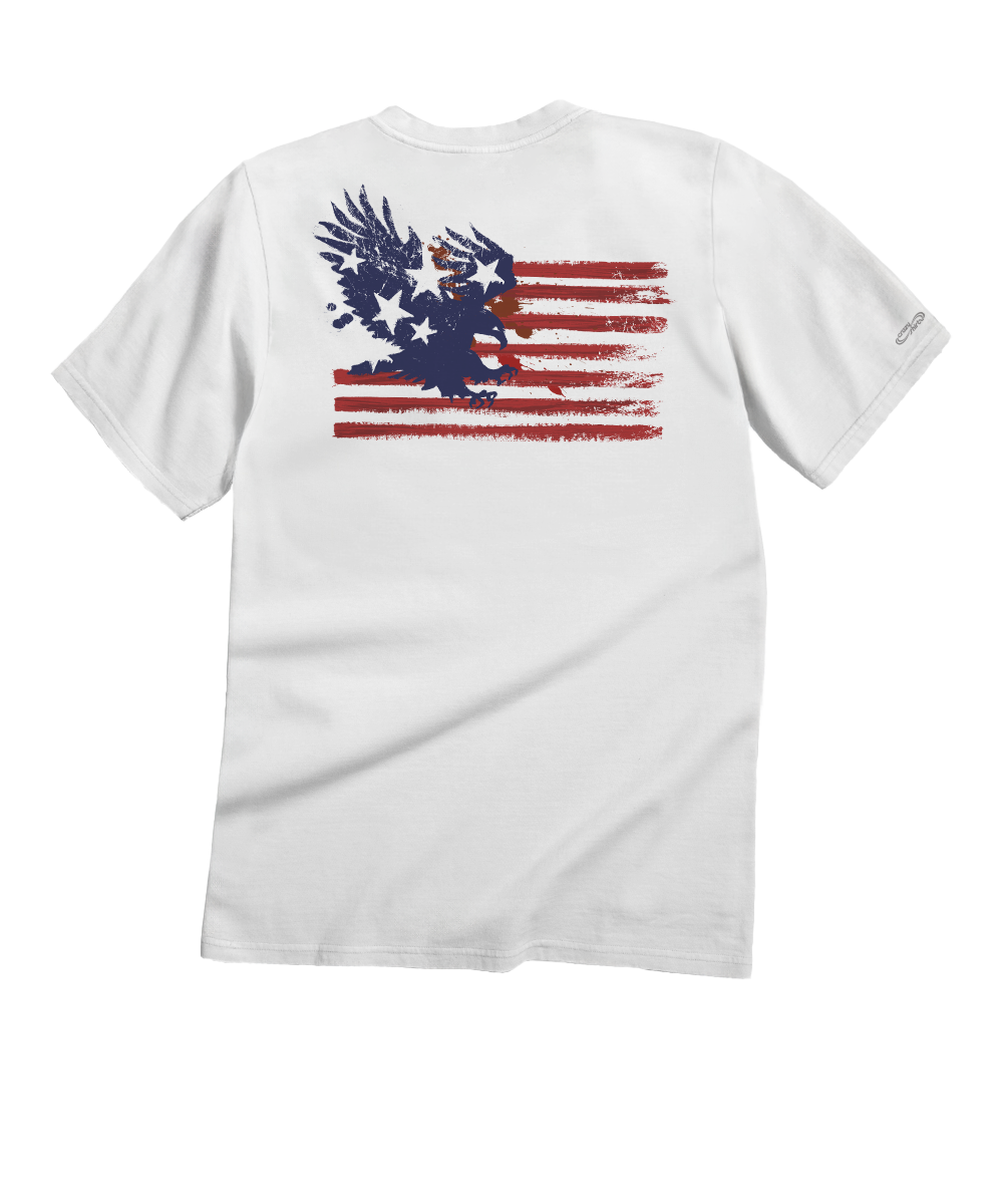 American Pride - White Short Sleeve Crewneck T-Shirt