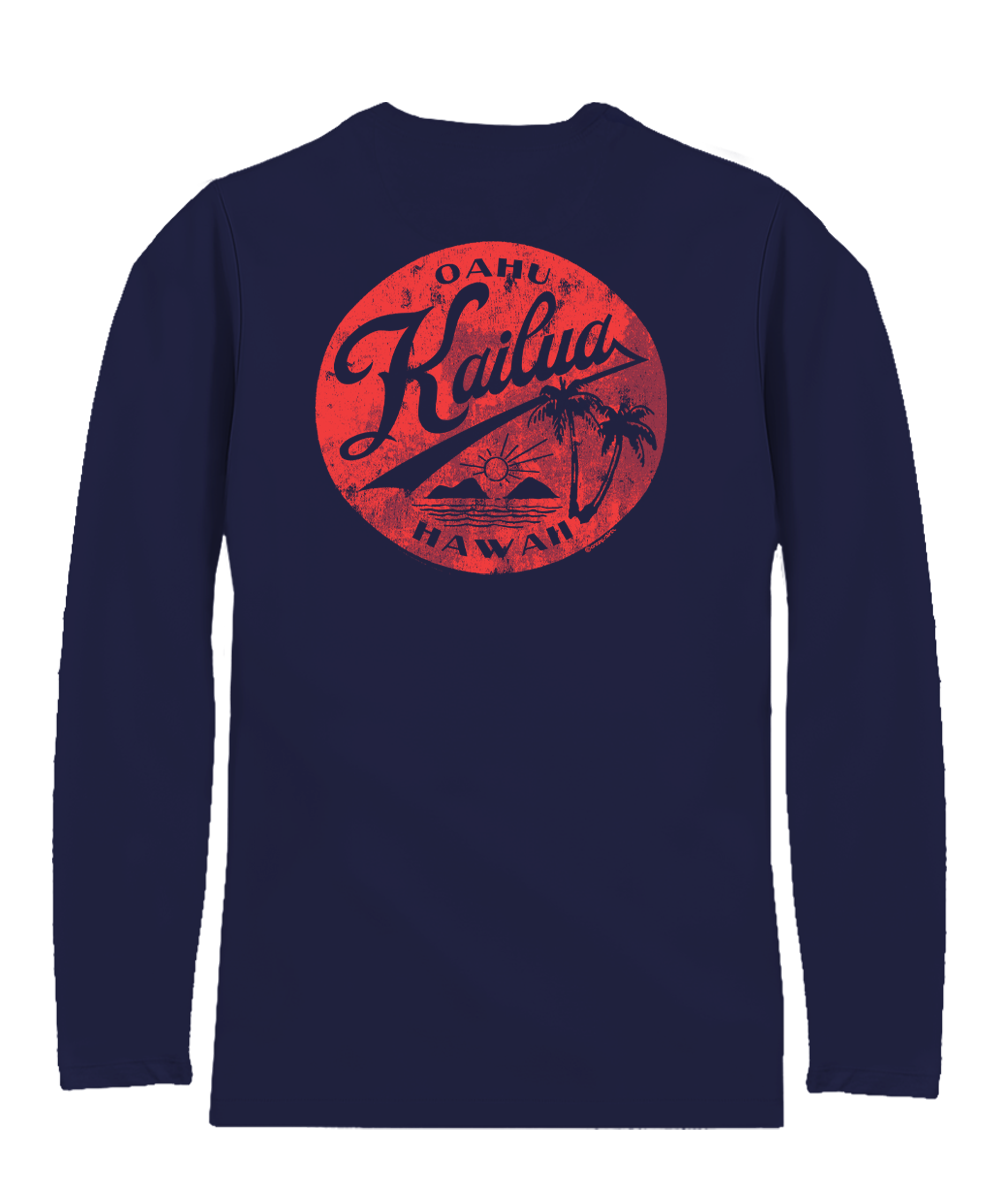 Around Kailua - Indigo Long Sleeve Pima T-Shirt