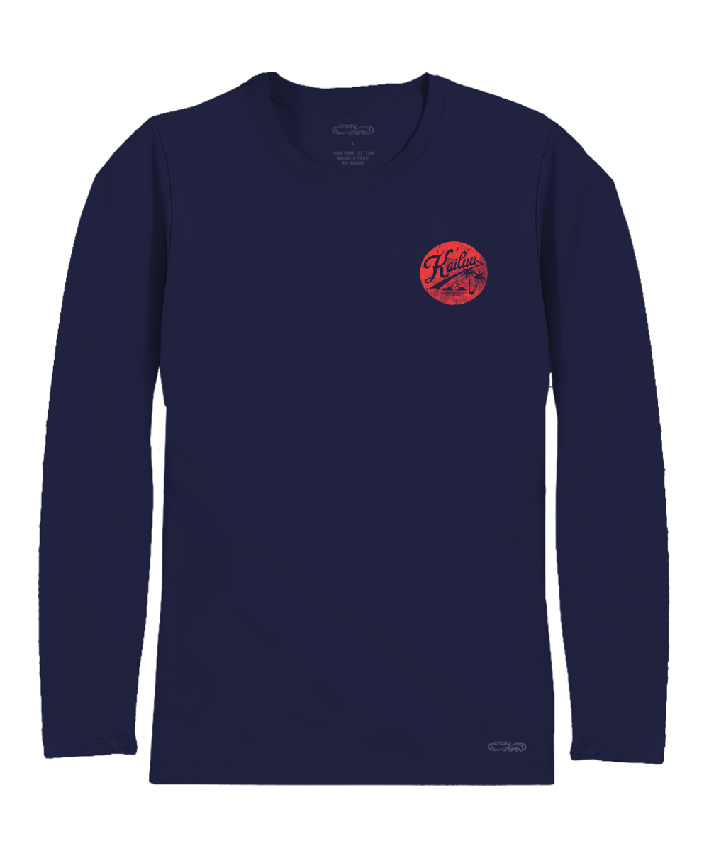 Around Kailua - Indigo Long Sleeve Pima T-Shirt 2 Around Kailua - Indigo Long Sleeve Pima T-Shirt